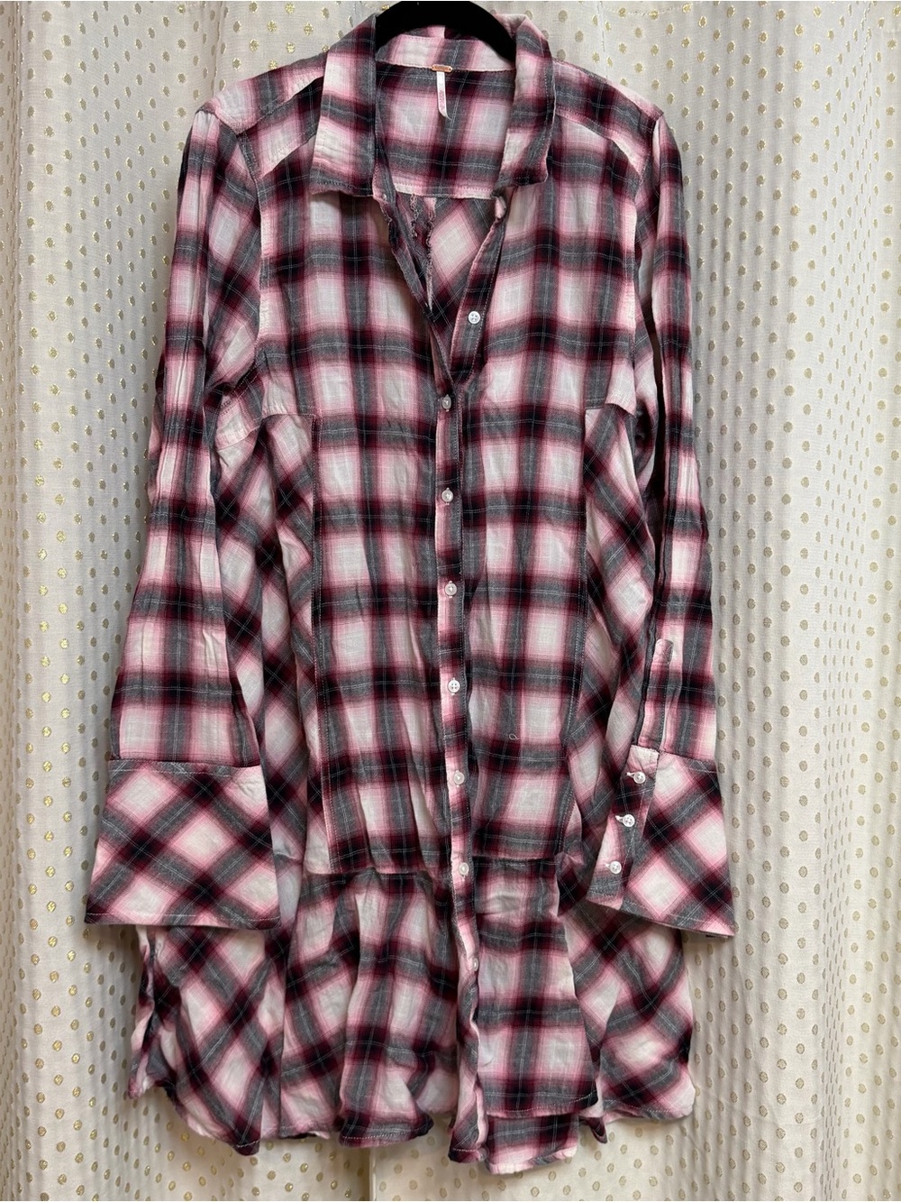 Free people plaid mini dress